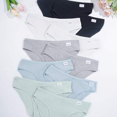 10 pezzi di biancheria intima mutande in cotone zigrinato sexy per donne, intimo biancheria intima senza cuciture comoda