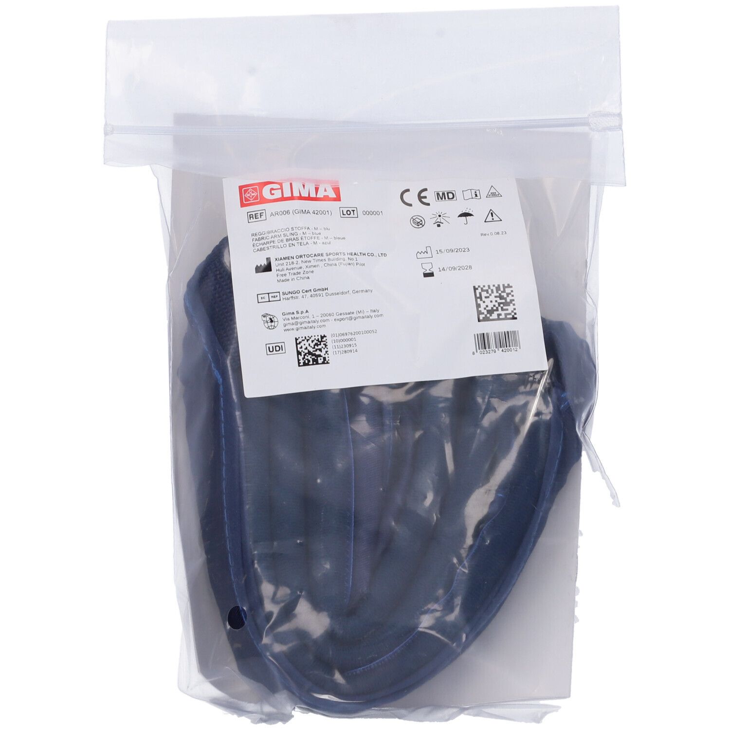 GIMA Reggibraccio Stoffa - M Blu 1 pz Altro
