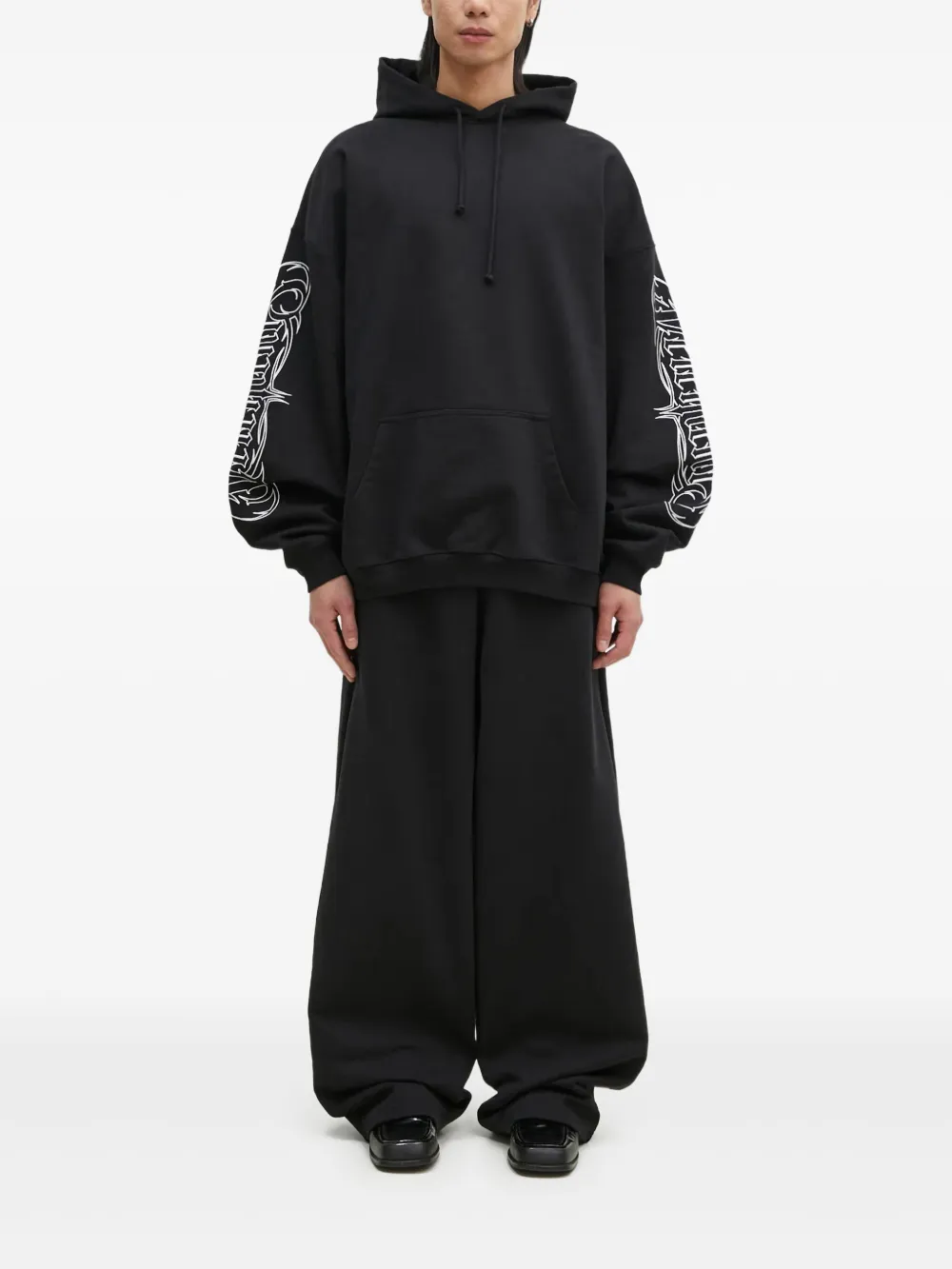 VETEMENTS logo-print hoodie - Nero