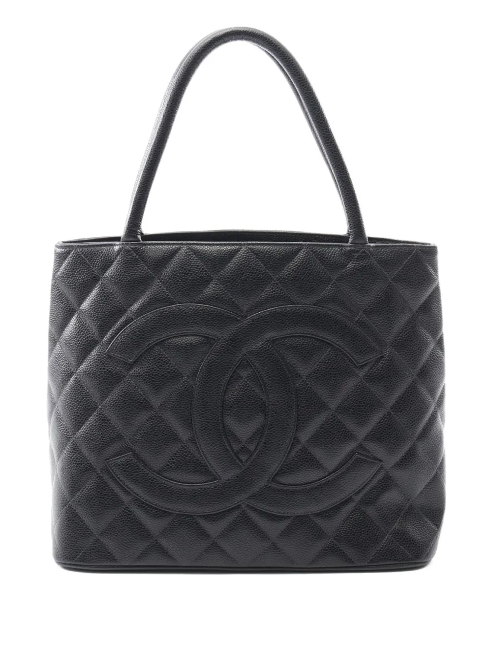 CHANEL Pre-Owned 2004 Quilted Caviar Leather shoulder bag - Nero