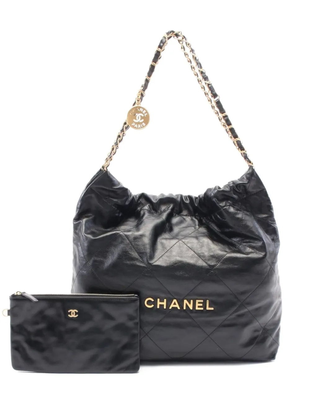 CHANEL Pre-Owned 2021 small Chanel 22 shoulder bag - Nero