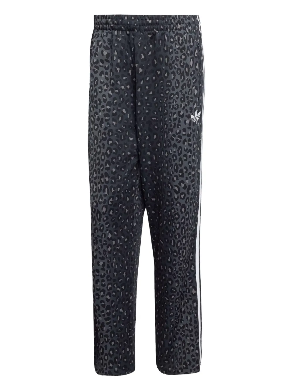 adidas Firebird leopard-print stripe trousers - Nero