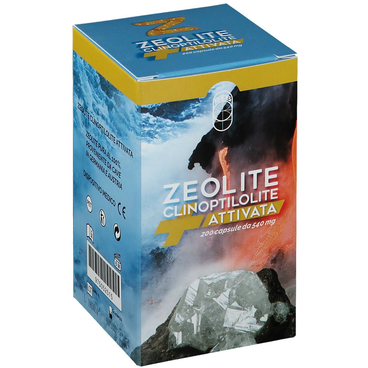 Zeolite Clinoptilolite Attivata 200 capsule da 540 mg 108 g Capsule