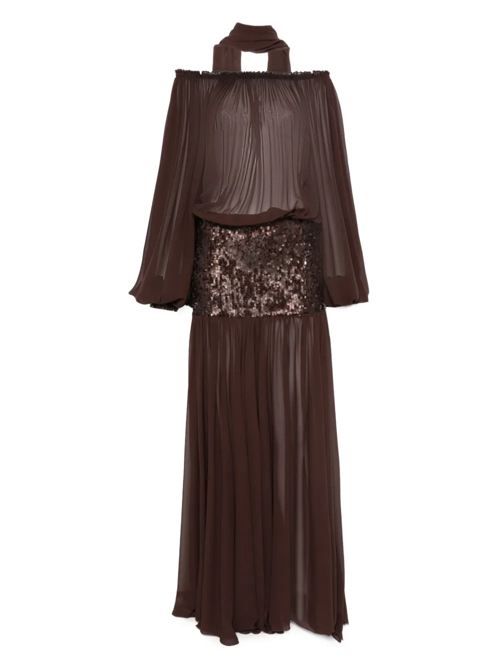 Atu Body Couture sequin-embellished off-shoulder dress - Marrone