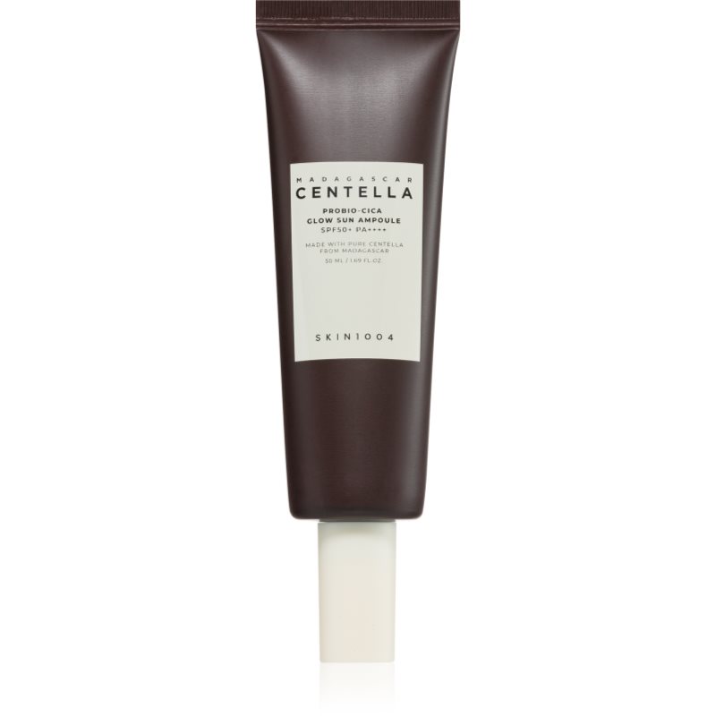 Skin1004 Madagascar Centella Probio-Cica Glow Sun Ampoule Siero Protettivo Per Ripristinare La Barriera Cutanea Spf 50+ 50 Ml