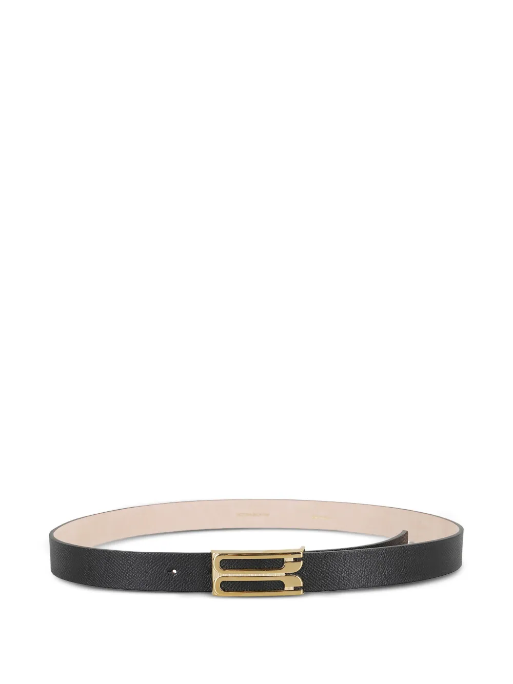 Victoria Victoria Beckham gold-tone buckle leather belt - Nero