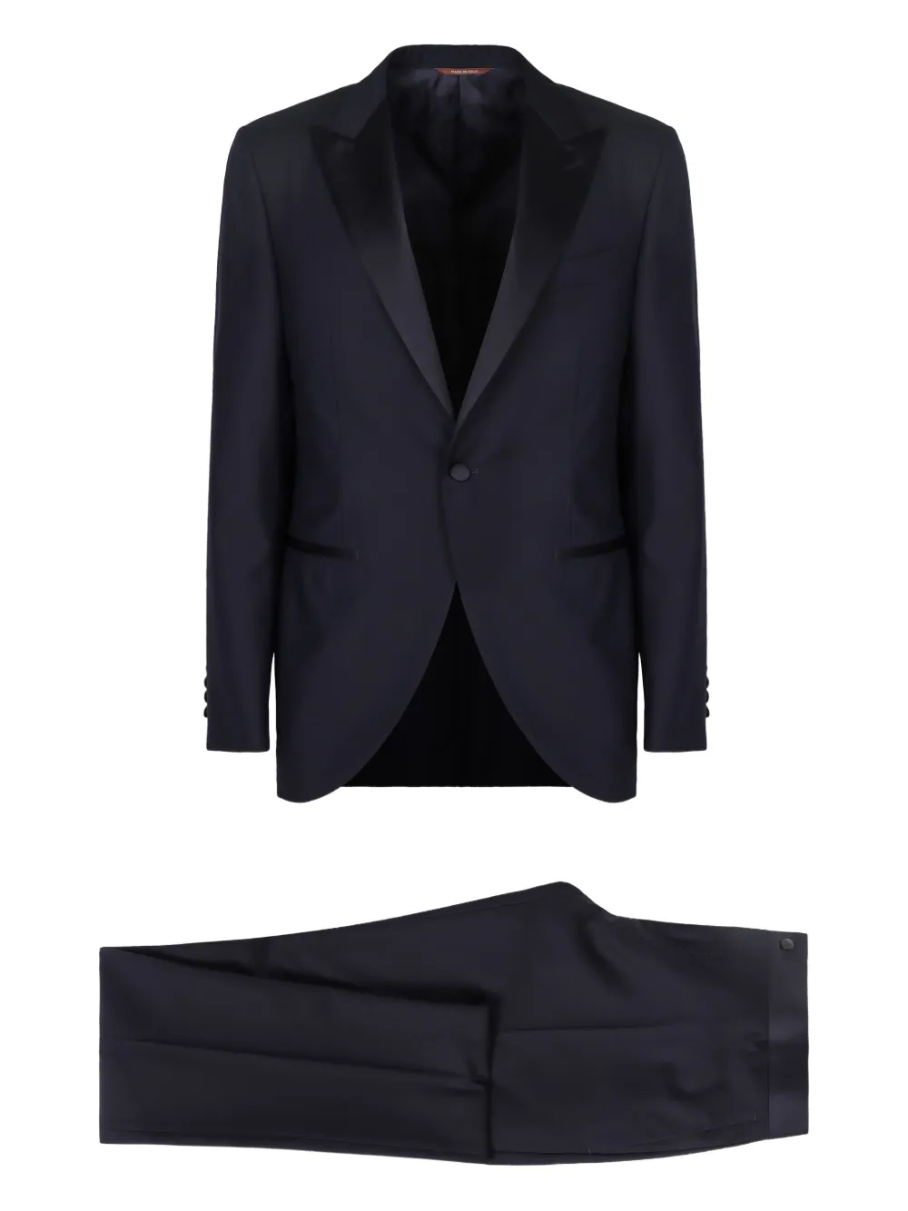 Canali satin-lapel wool suit - Blu