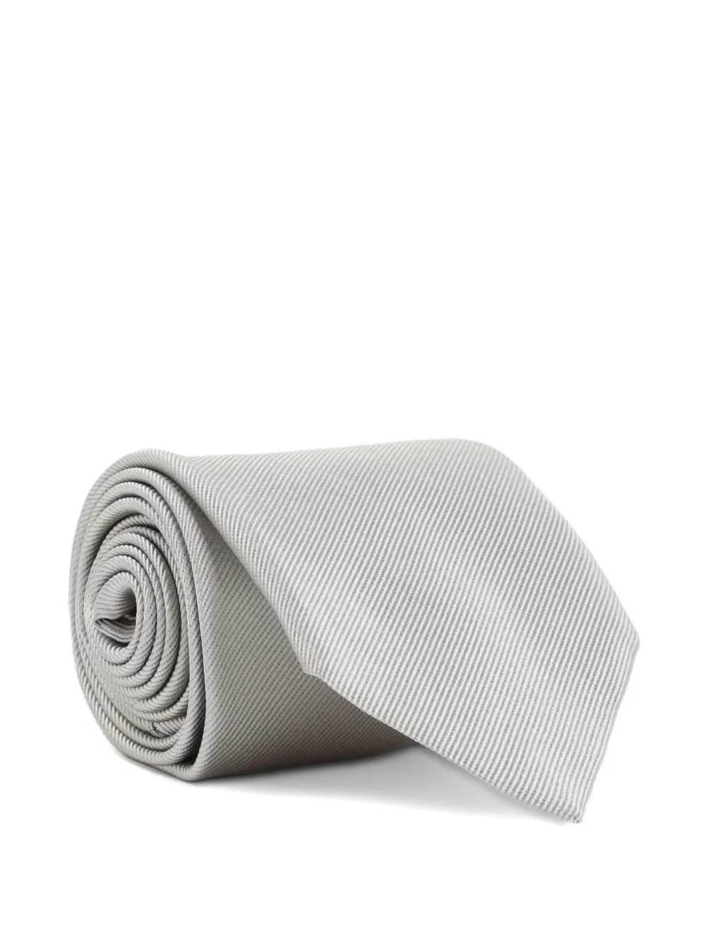 TOM FORD ribbed silk tie - Grigio