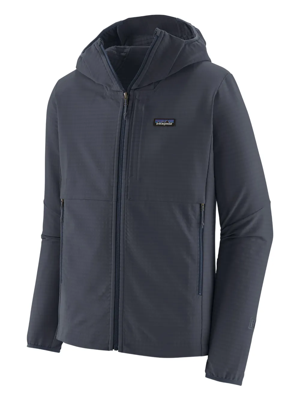 Patagonia logo-patch hooded jacket - Blu