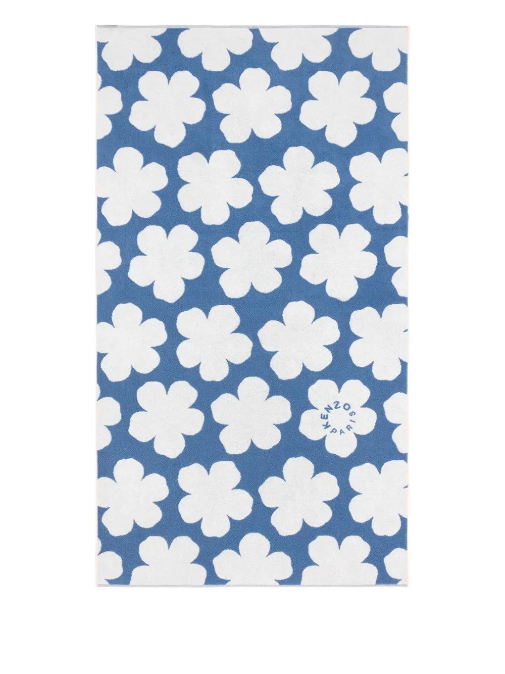 Kenzo flower-motif beach towel - Bianco