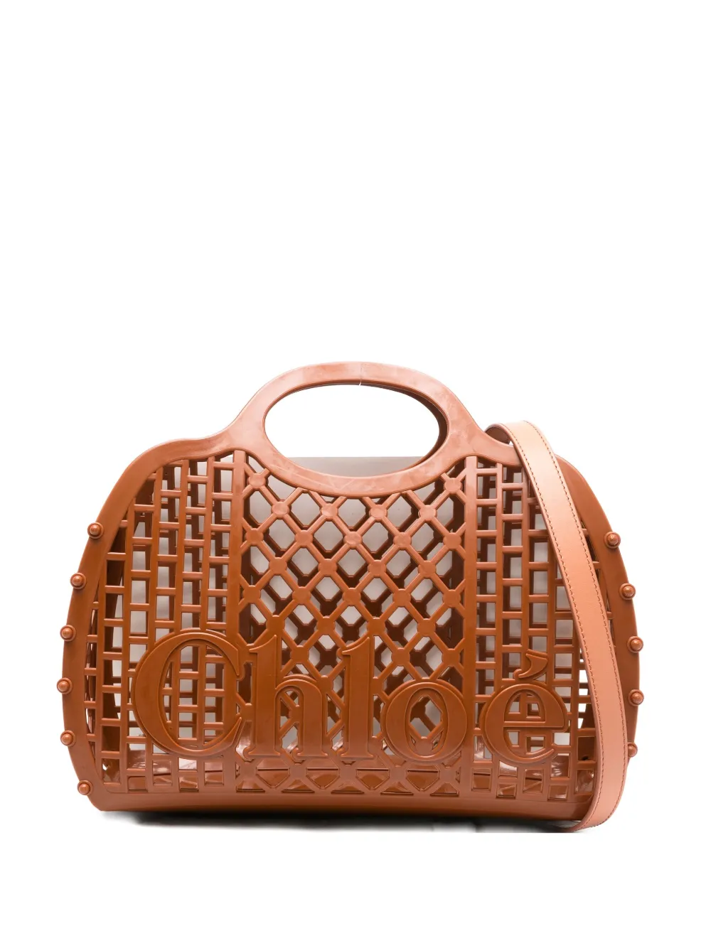 Chloé Cage tote bag - Marrone