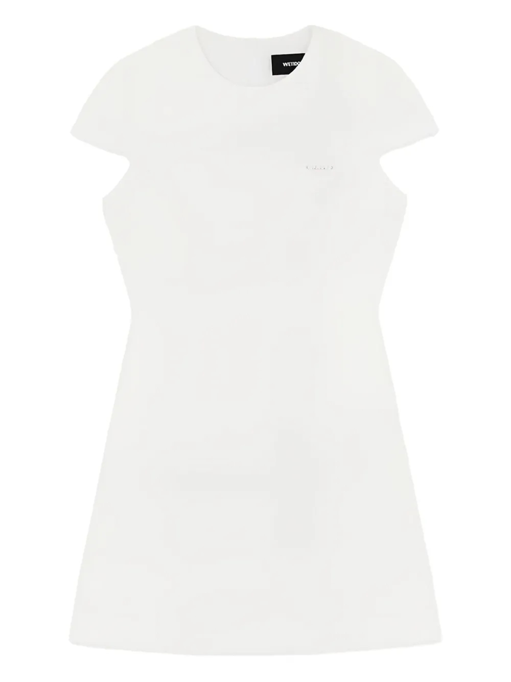 We11done short-sleeve mini dress - Bianco
