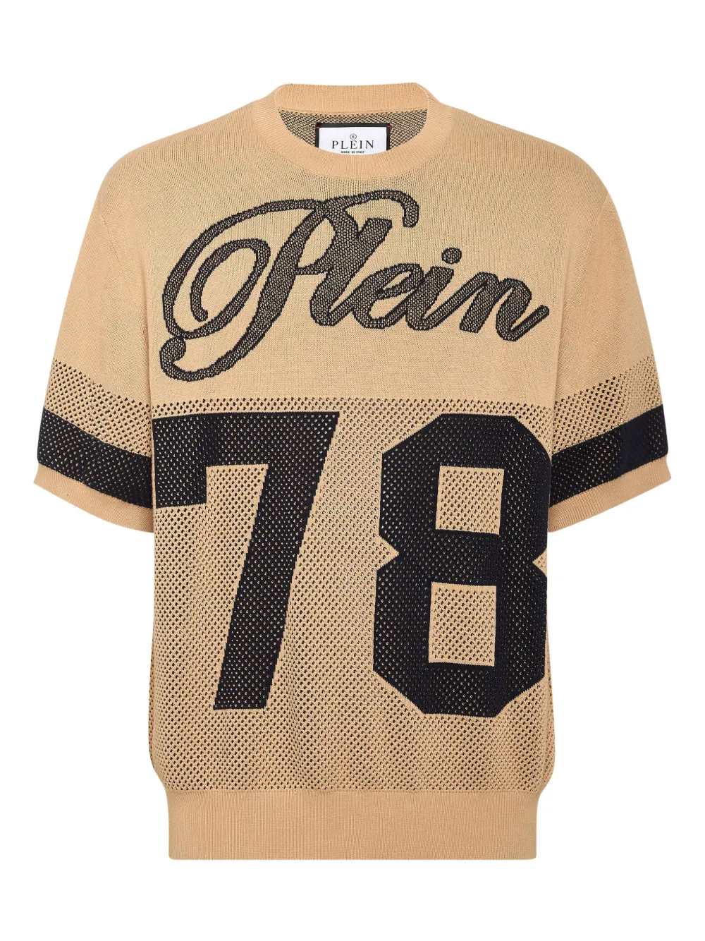 Philipp Plein knitted 78-number T-shirt - Toni neutri