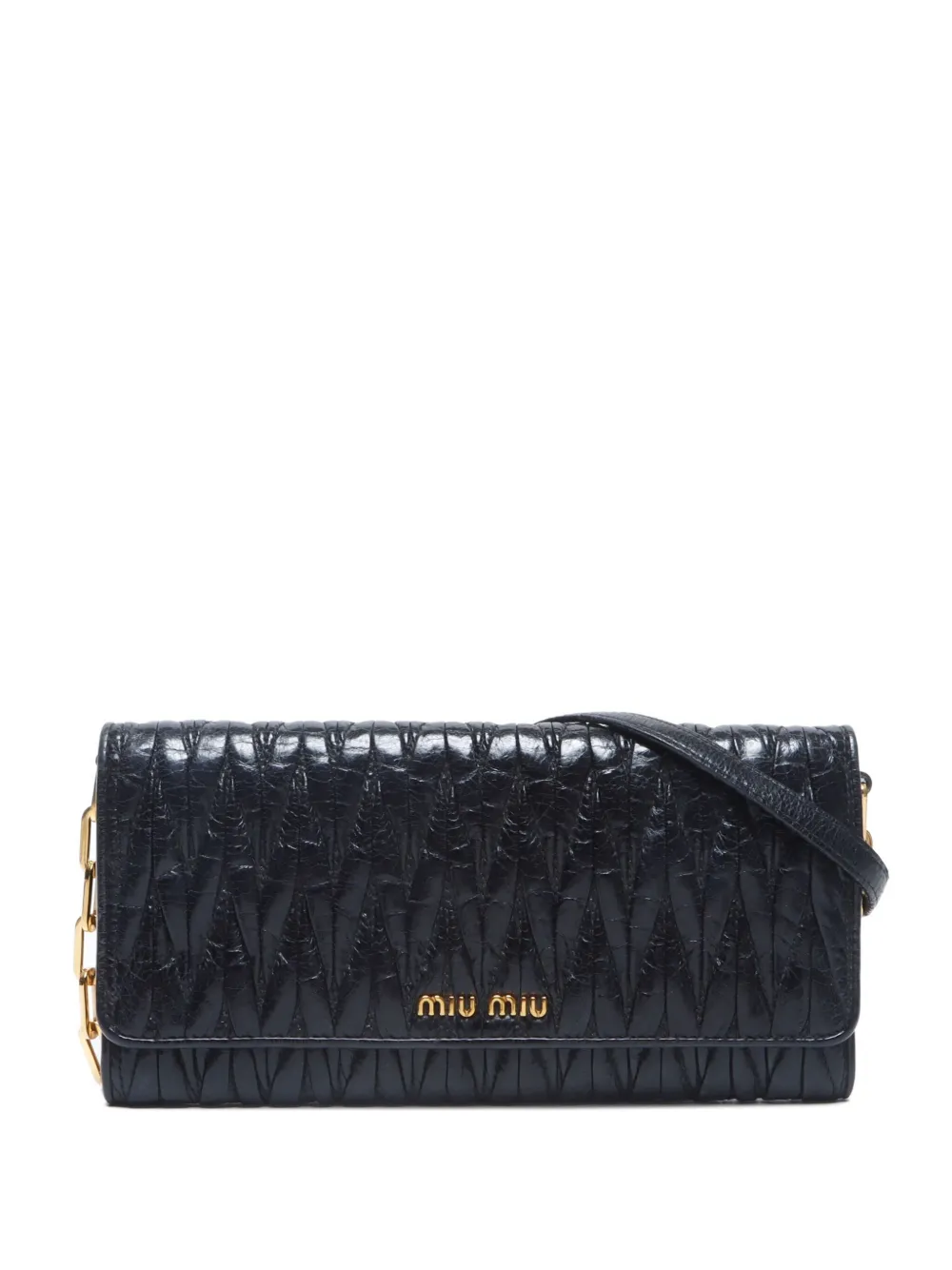 Miu Miu Pre-Owned 2000-2020s Matelasse Chain shoulder bag - Nero