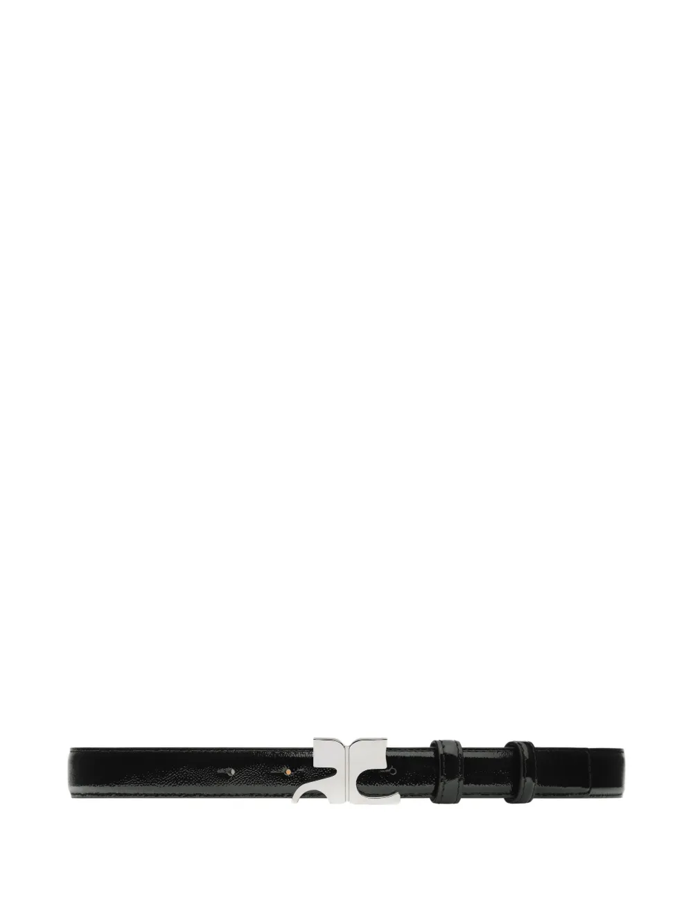 Courrèges buckle leather belt - Nero