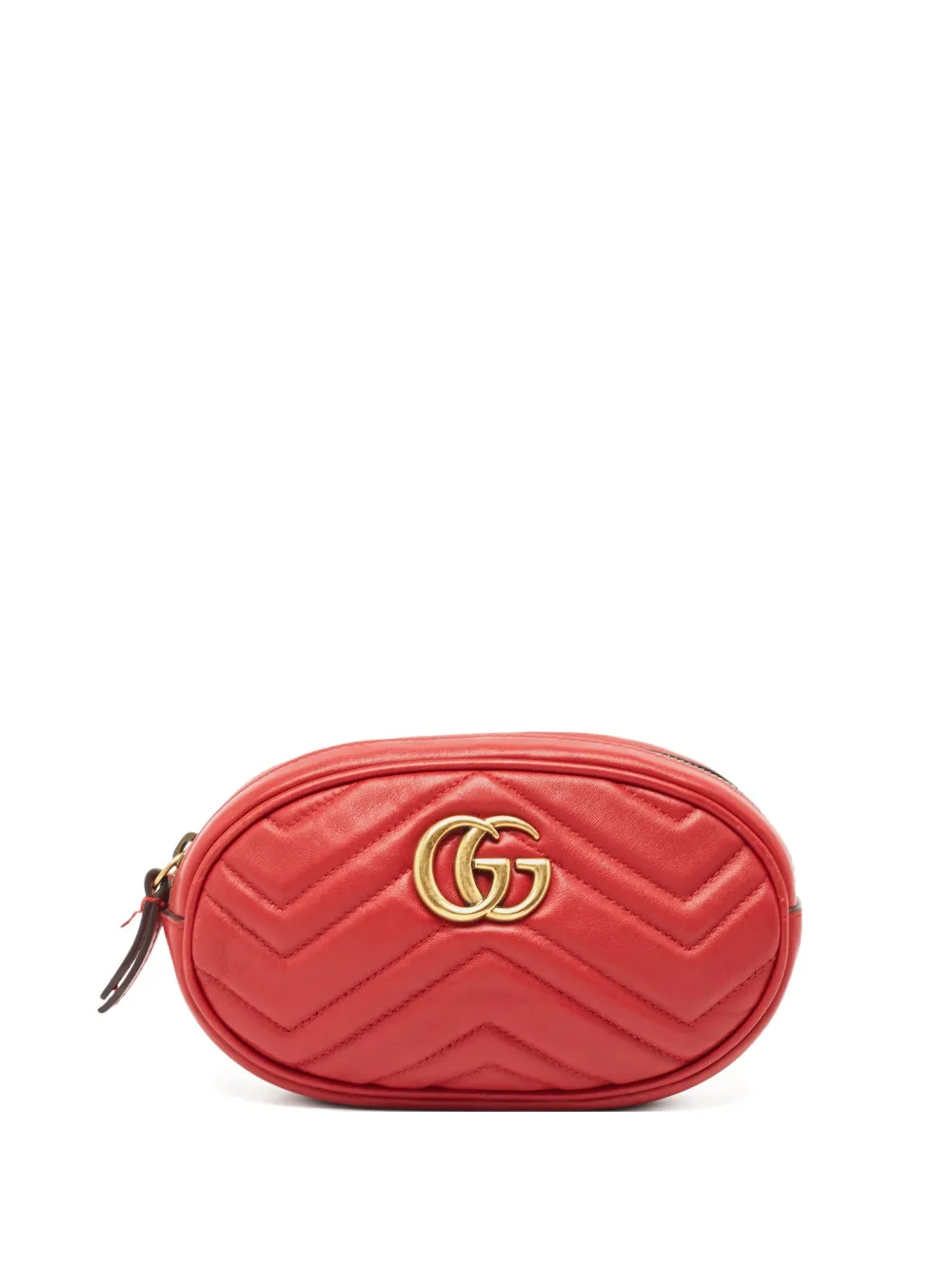 Gucci Pre-Owned 2024 Matelassé GG Marmont belt bag - Rosso