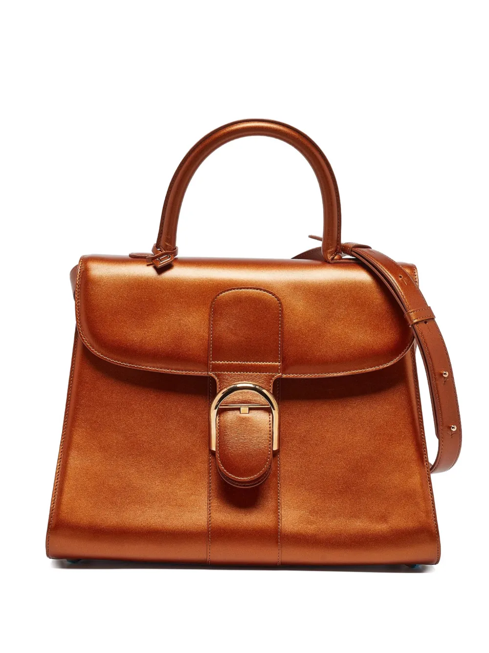 Delvaux 2024 pre-owned Brillant leather buckle bag - Marrone