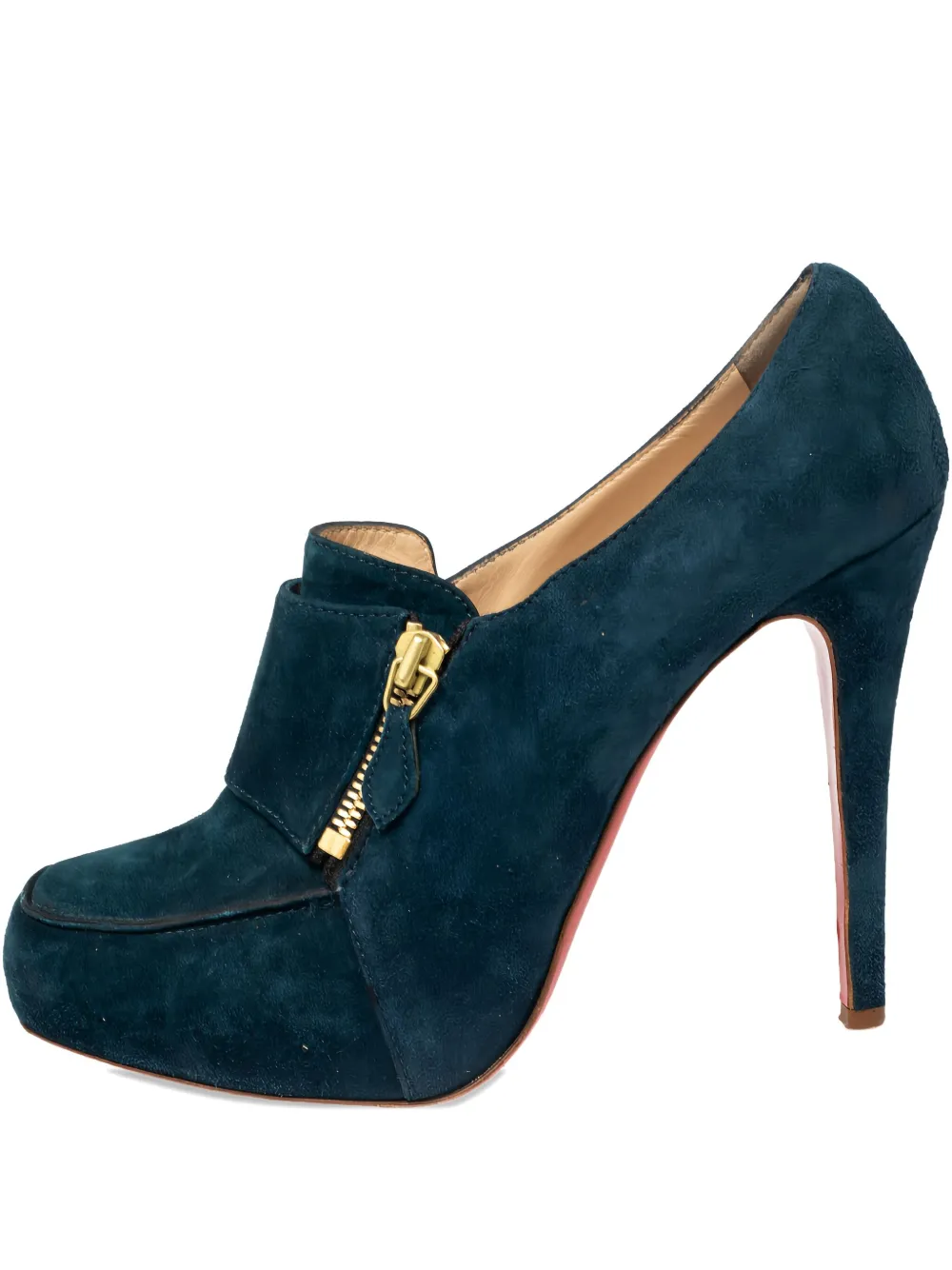 Christian Louboutin Pre-Owned 120mm zip-embellished pumps - Blue