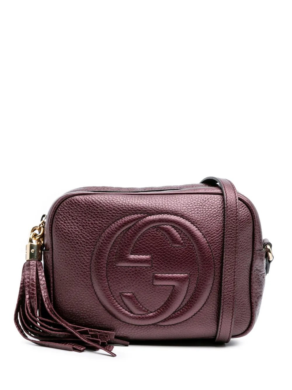 Gucci Pre-Owned 2016-2025 Metallic Leather Soho Disco crossbody bag - Rosso