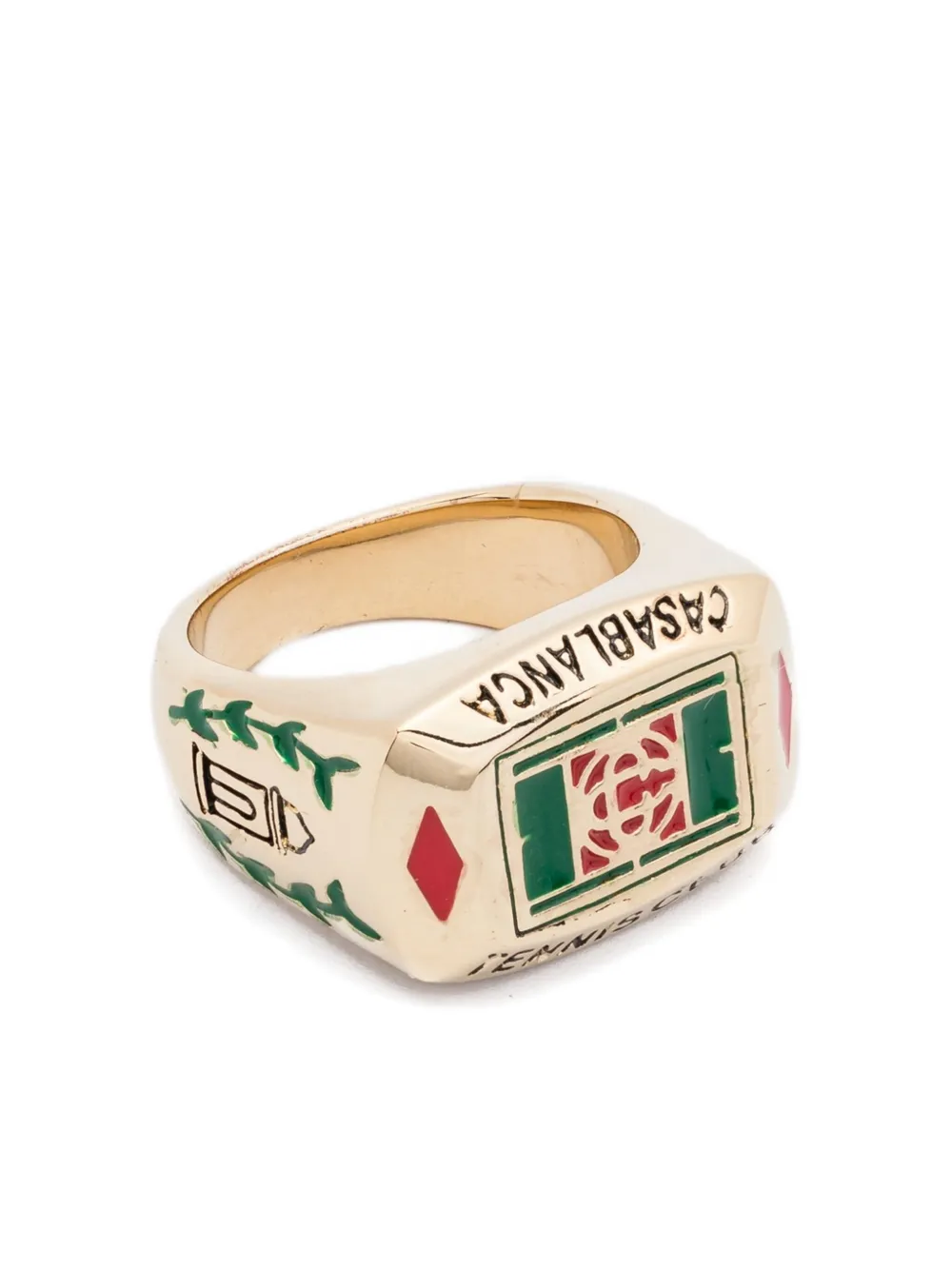 Casablanca Tennis Club signet ring - Oro