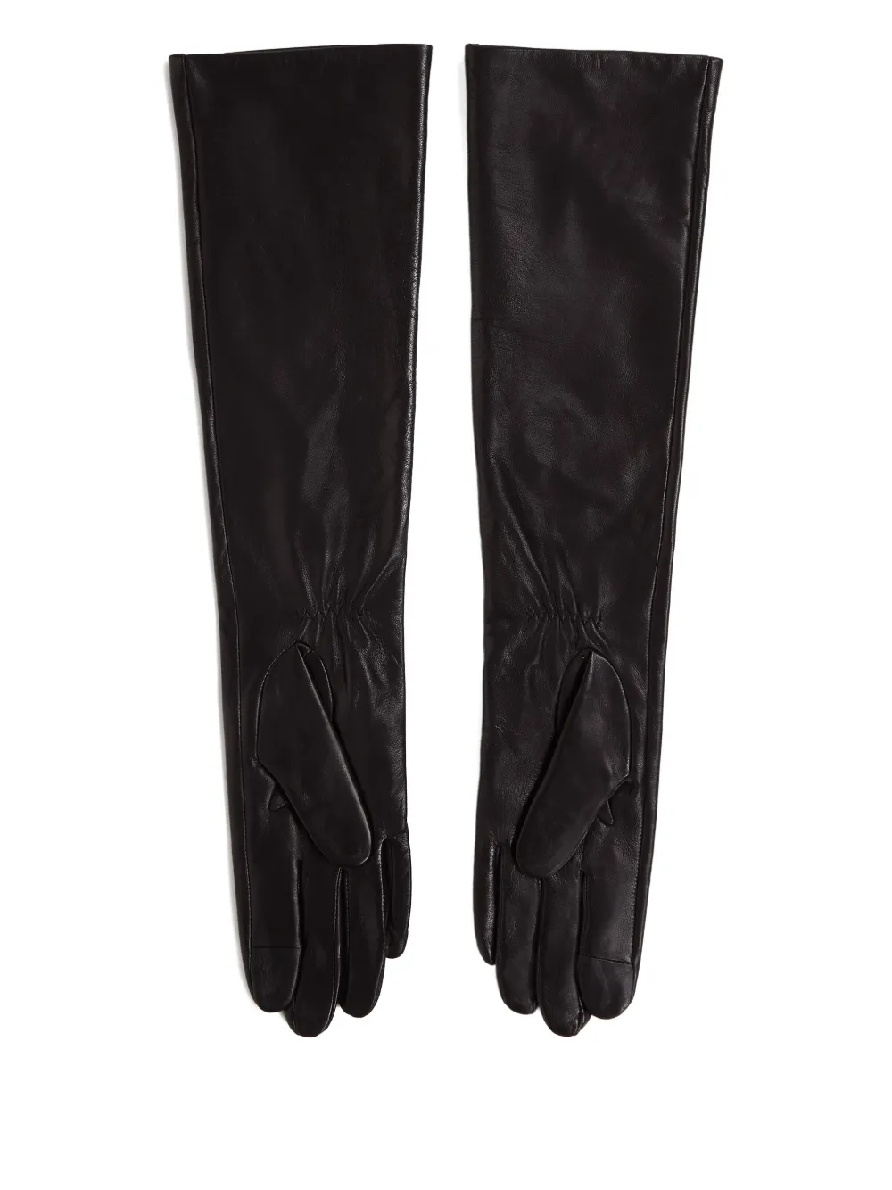 Karl Lagerfeld autograph leather gloves - Nero