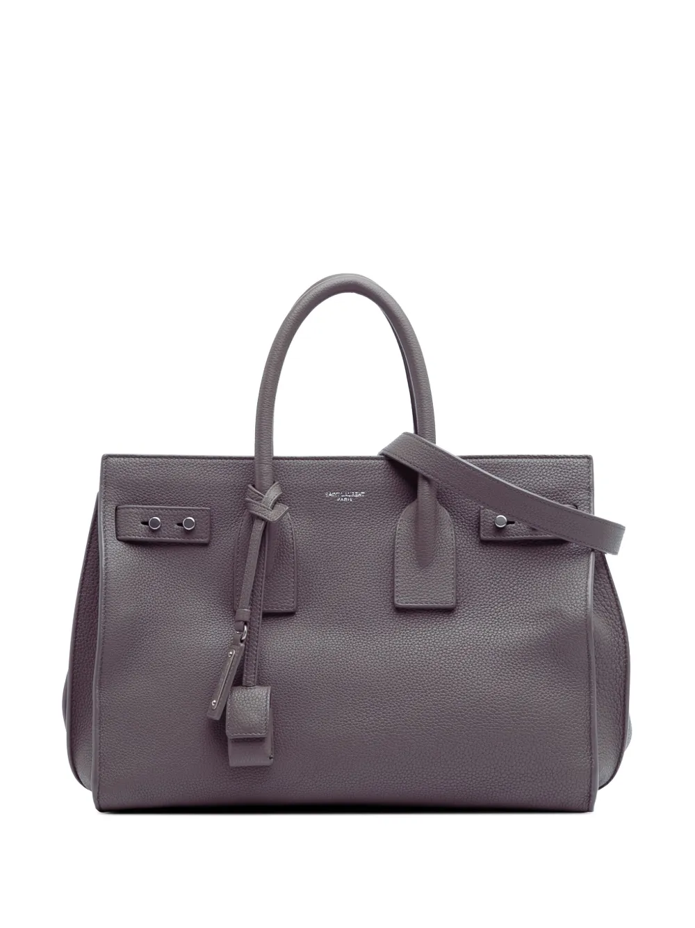 Saint Laurent Pre-Owned 2017 Small Grained Calfskin Supple Sac De Jour satchel - Grigio