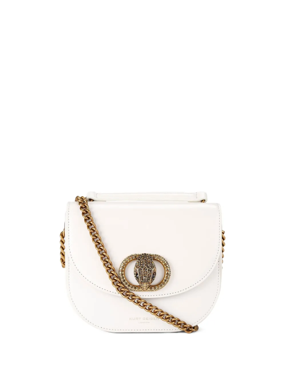 Kurt Geiger London mini Chelsea crystal-embellished crossbody bag - Toni neutri