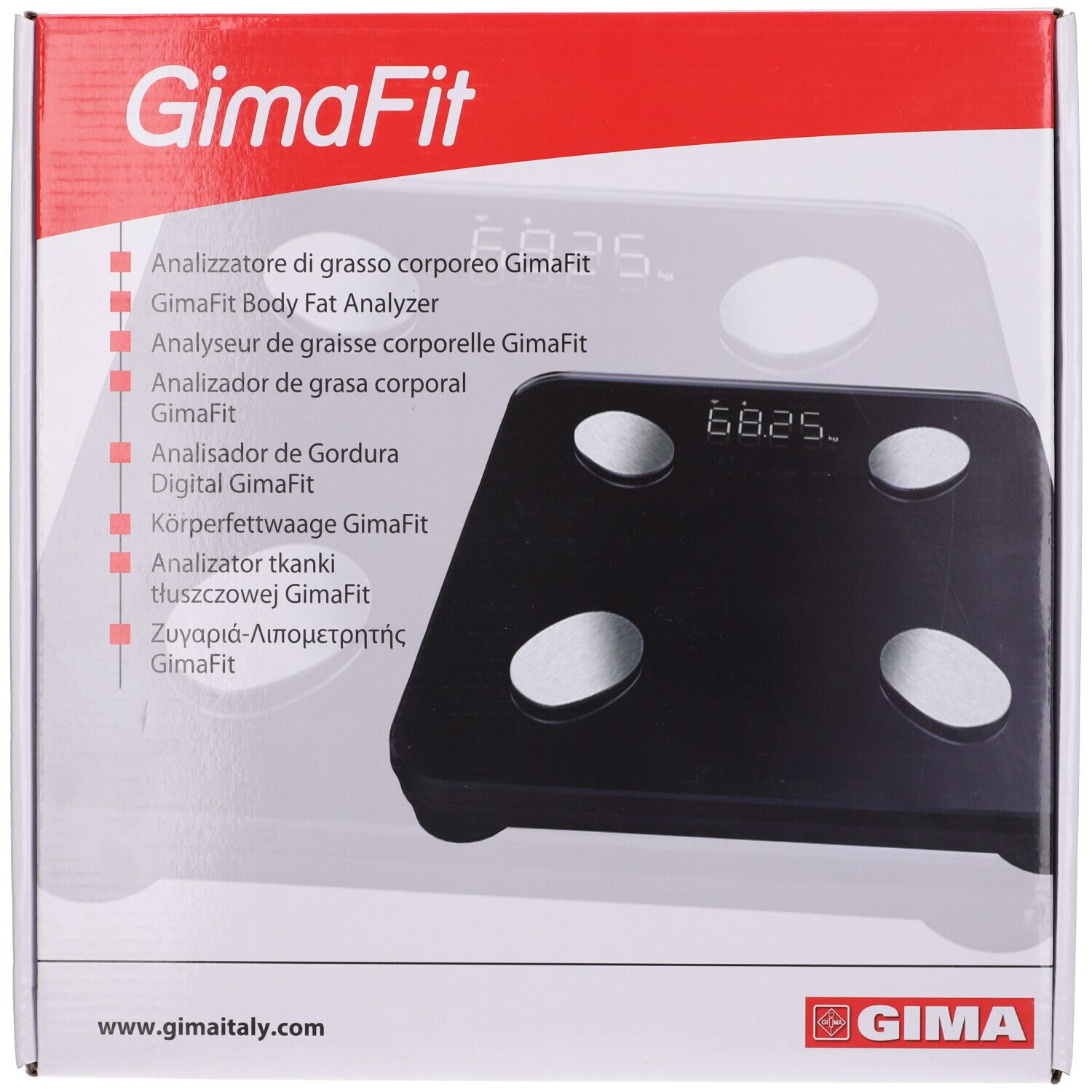 Bilancia Body Fat Gimafit Con Bluetooth Nera 1 pz