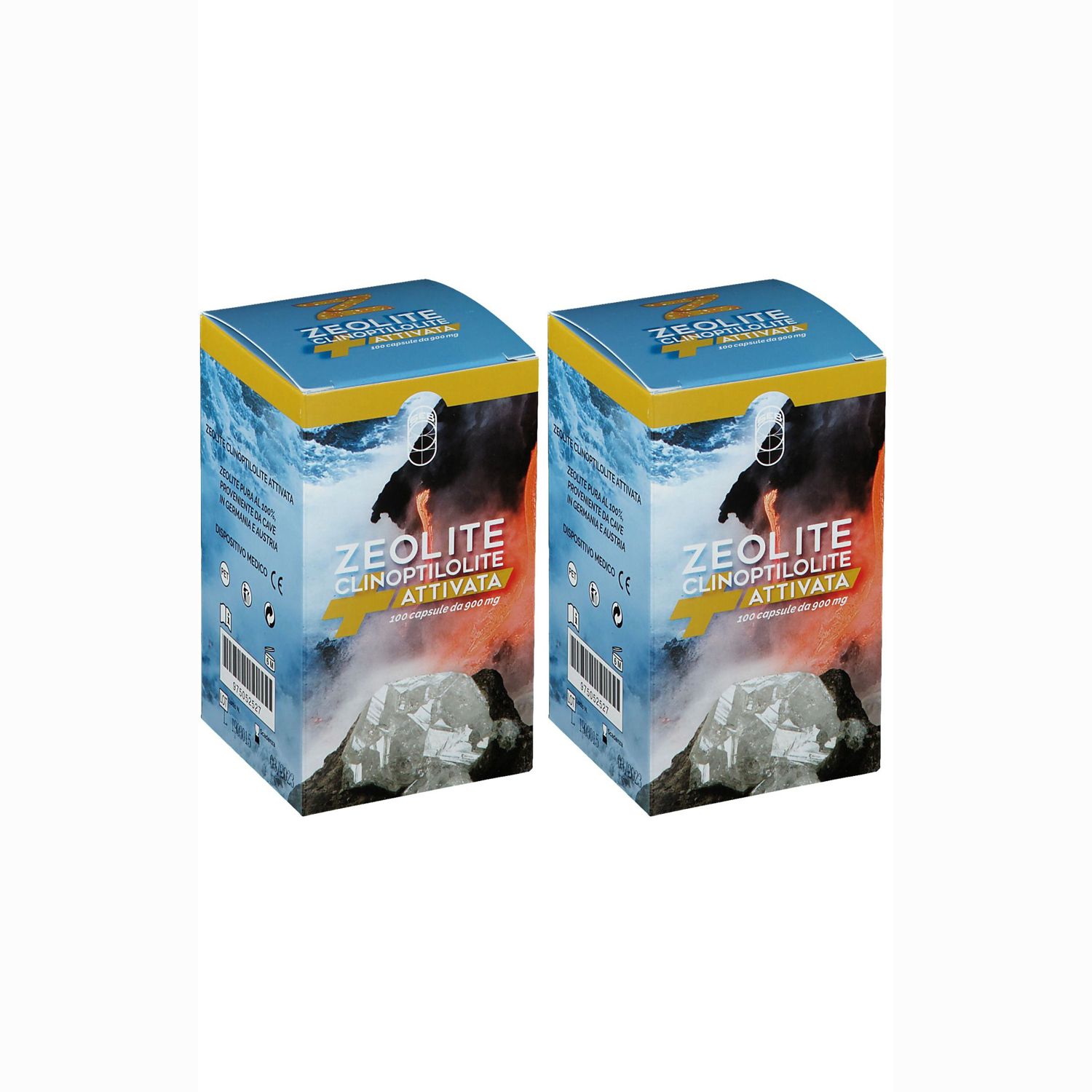Zeolite Clinoptilolite Attivata Suprema 900mg Capsule Set da 2 2x91,8