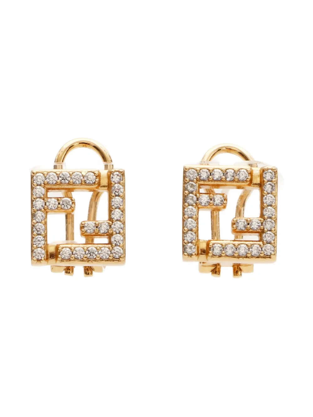 Fendi Pre-Owned 2010-2020s FF-motif clip-on earrings - Oro