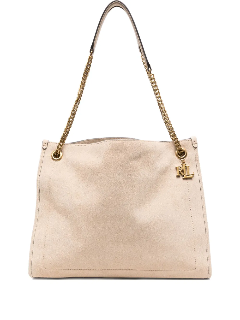 Lauren Ralph Lauren chain-strap suede tote bag - Toni neutri