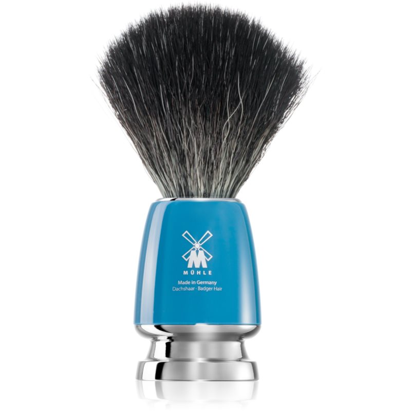 Mühle Rytmo Shaving Brush Black Fibre, Blue Resin Pennello Da Barba 1 Pz