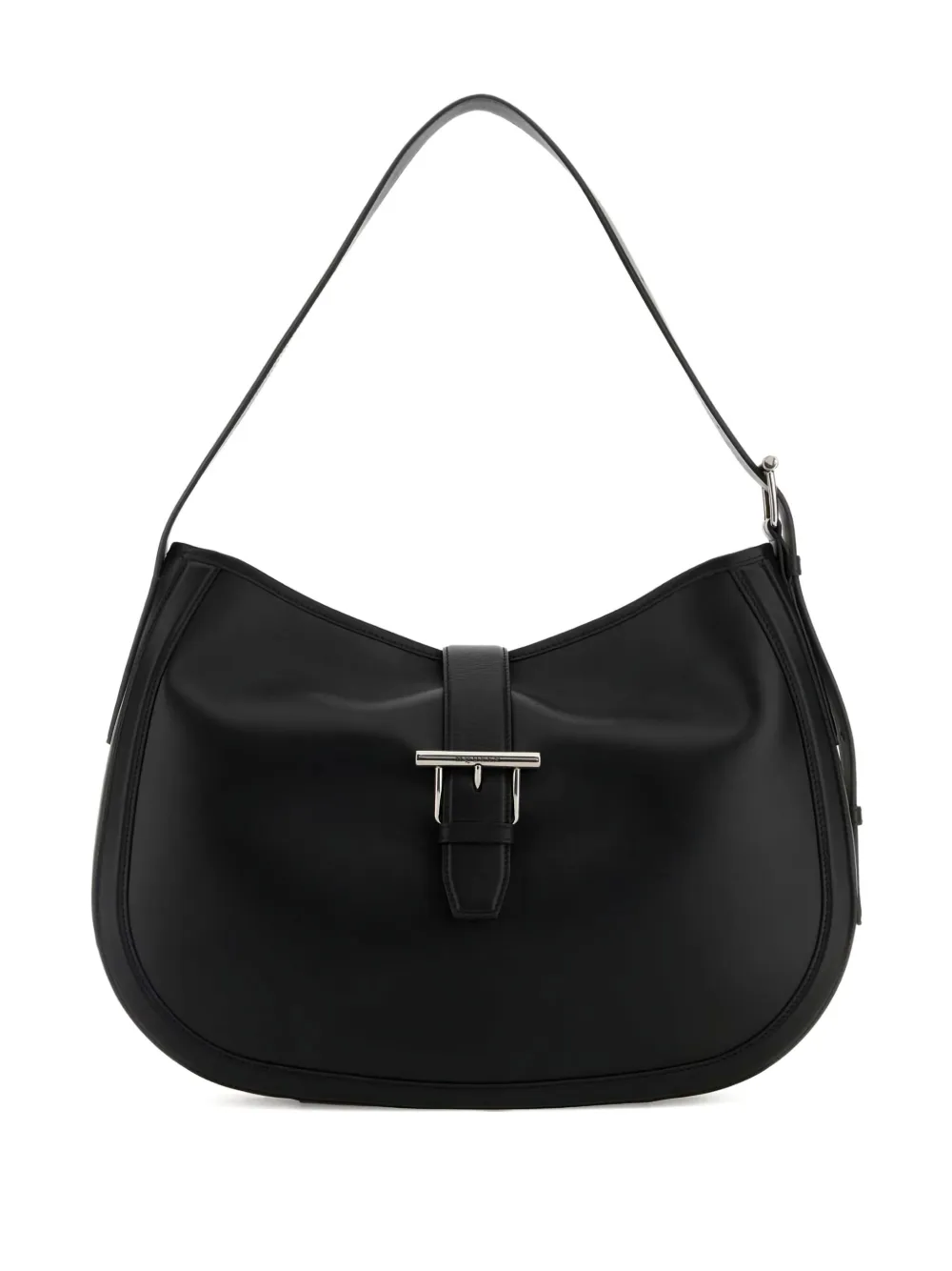Alexander McQueen T-Bar buckle-fastening leather shoulder bag - Nero