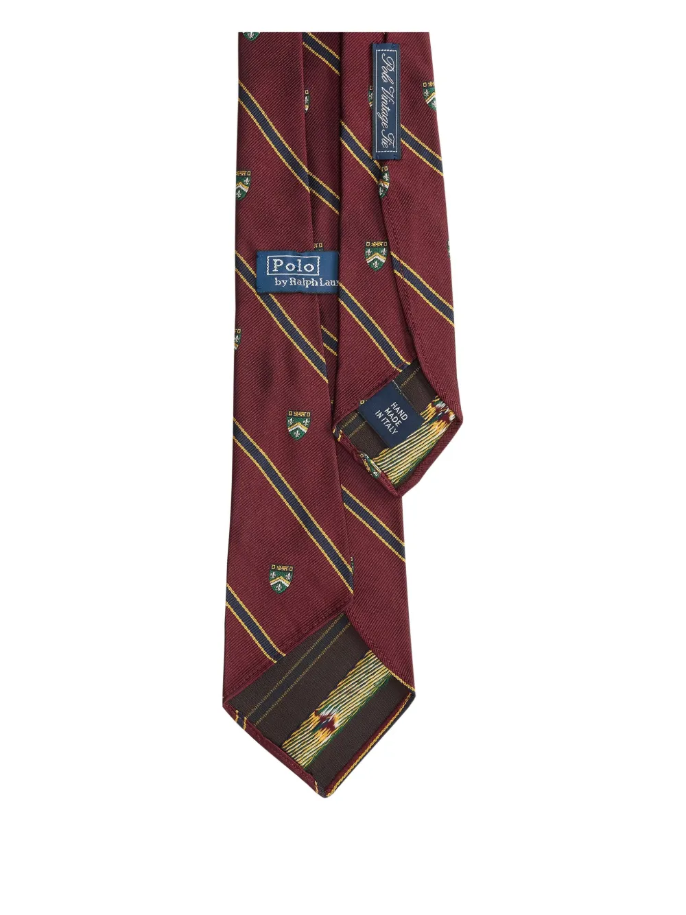 Polo Ralph Lauren striped crest tie - Rosso