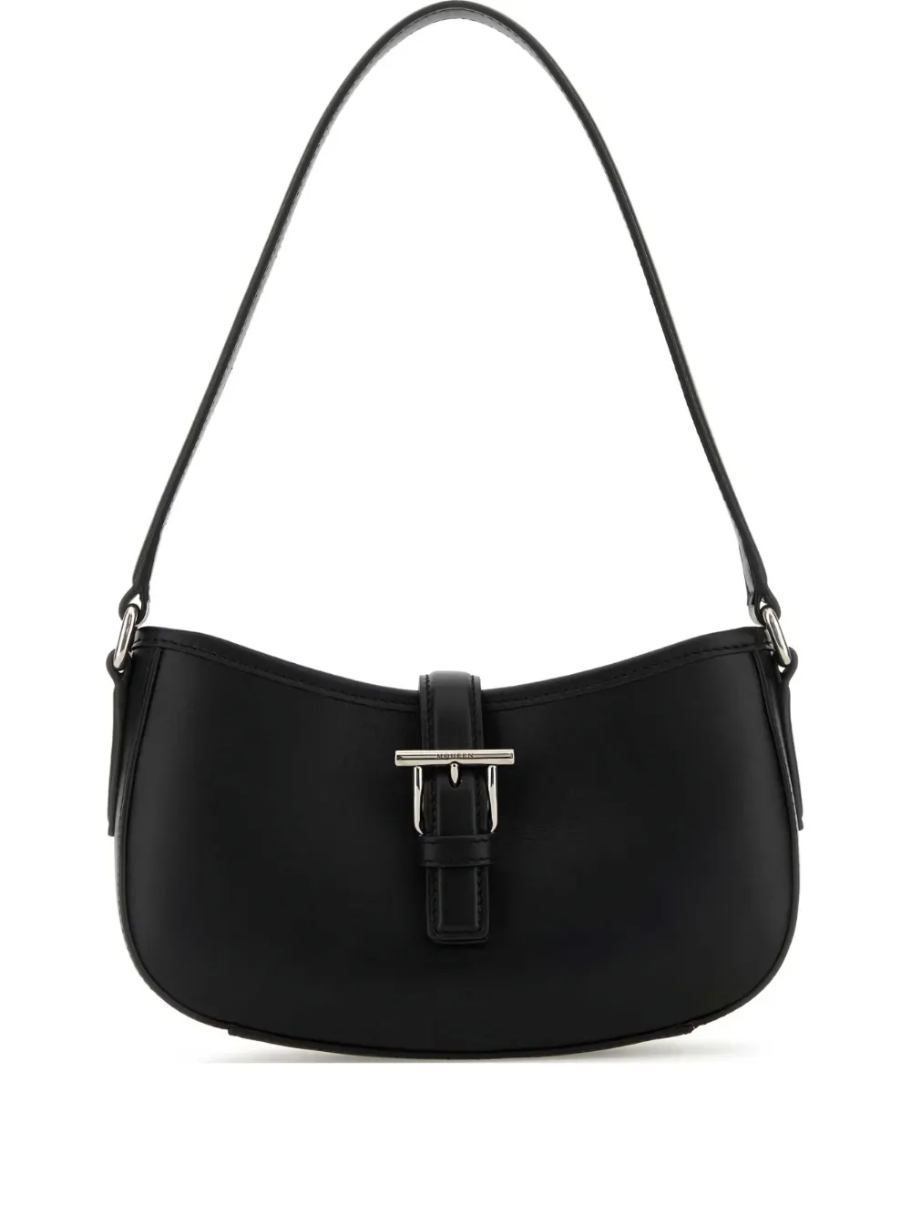 Alexander McQueen Mini T-Bar buckle-fastening calfskin shoulder bag - Nero