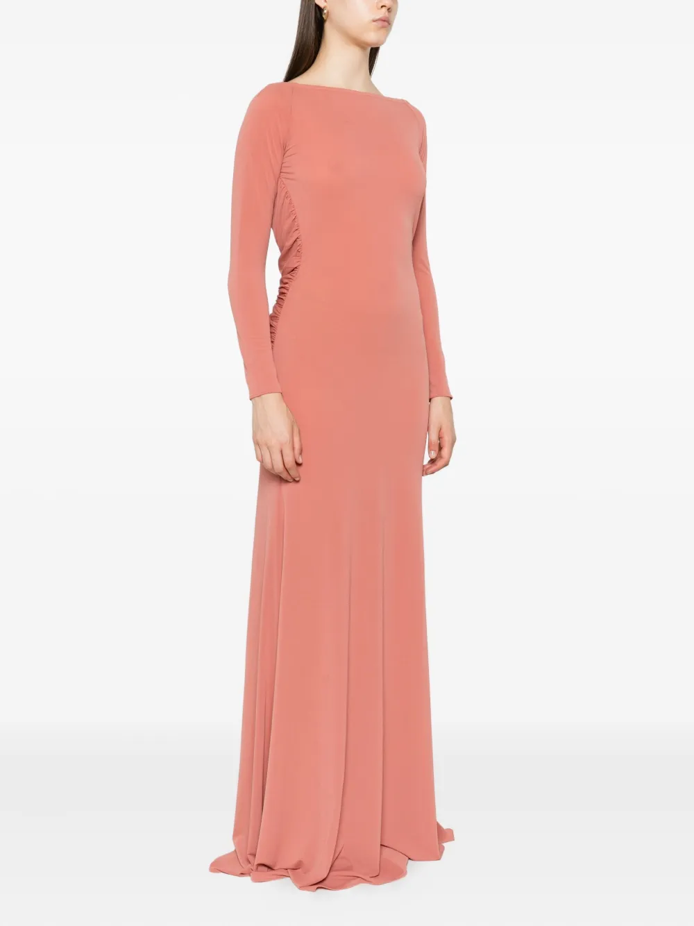 Alex Perry open-back long-sleeve maxi dress - Rosa