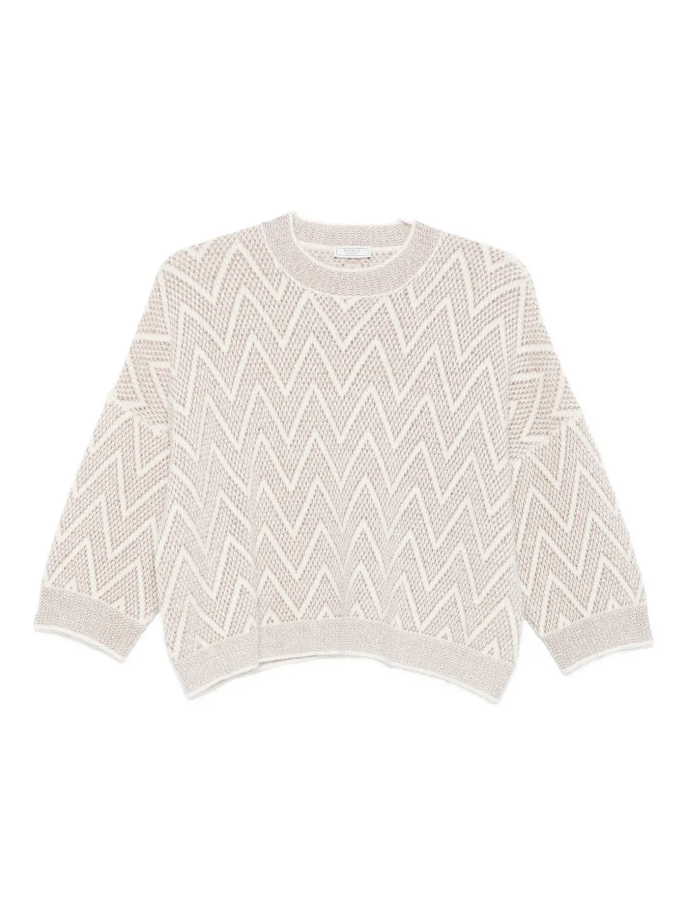 Peserico zigzag-knit sweater - Toni neutri