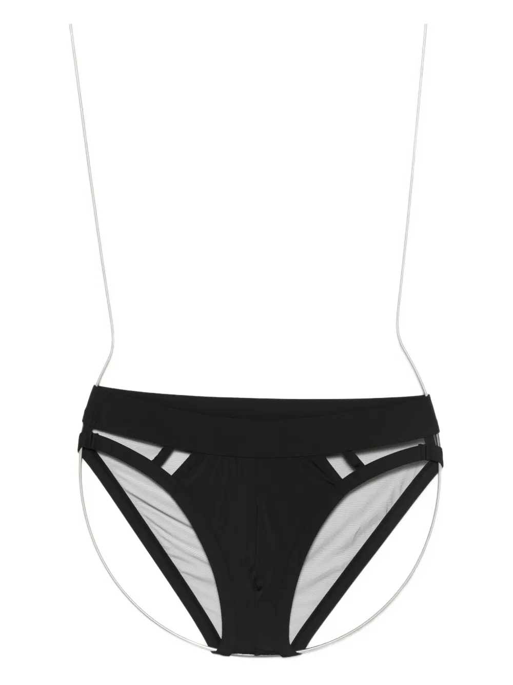 Maison Close sheer tulle briefs - Nero