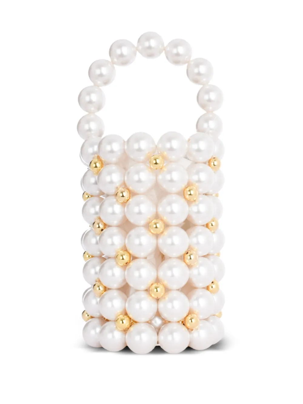 Vanina Le Comino pearl beaded bag - Bianco
