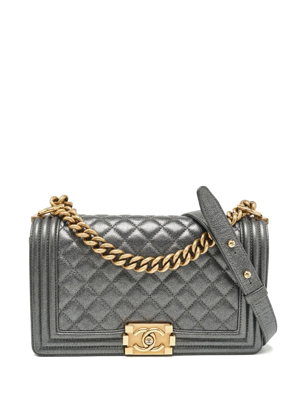 CHANEL Pre-Owned Boy Chanel shoulder bag - Grigio