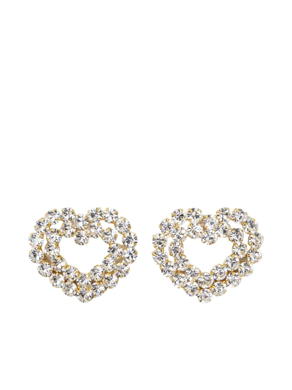 Vanina crystal heart earrings - Bianco