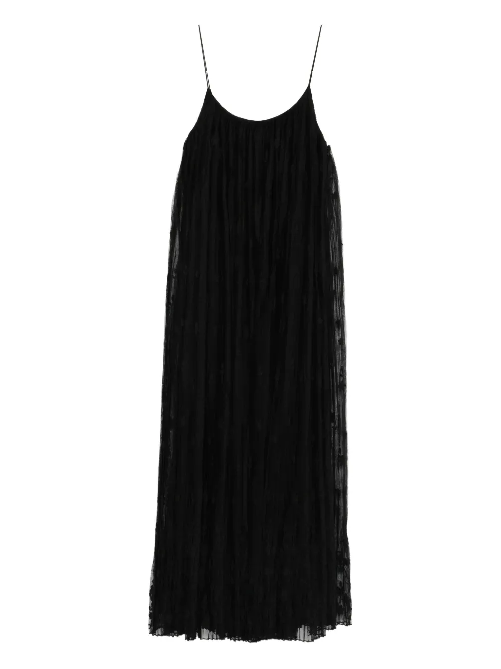 TOTEME floral tulle midi dress - Nero