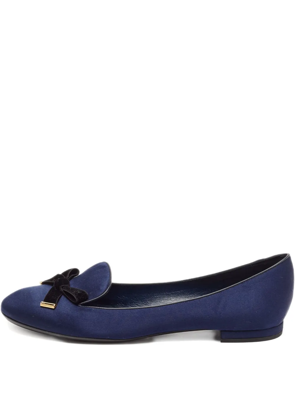 Louis Vuitton Pre-Owned satin bow-detail flats - Blu