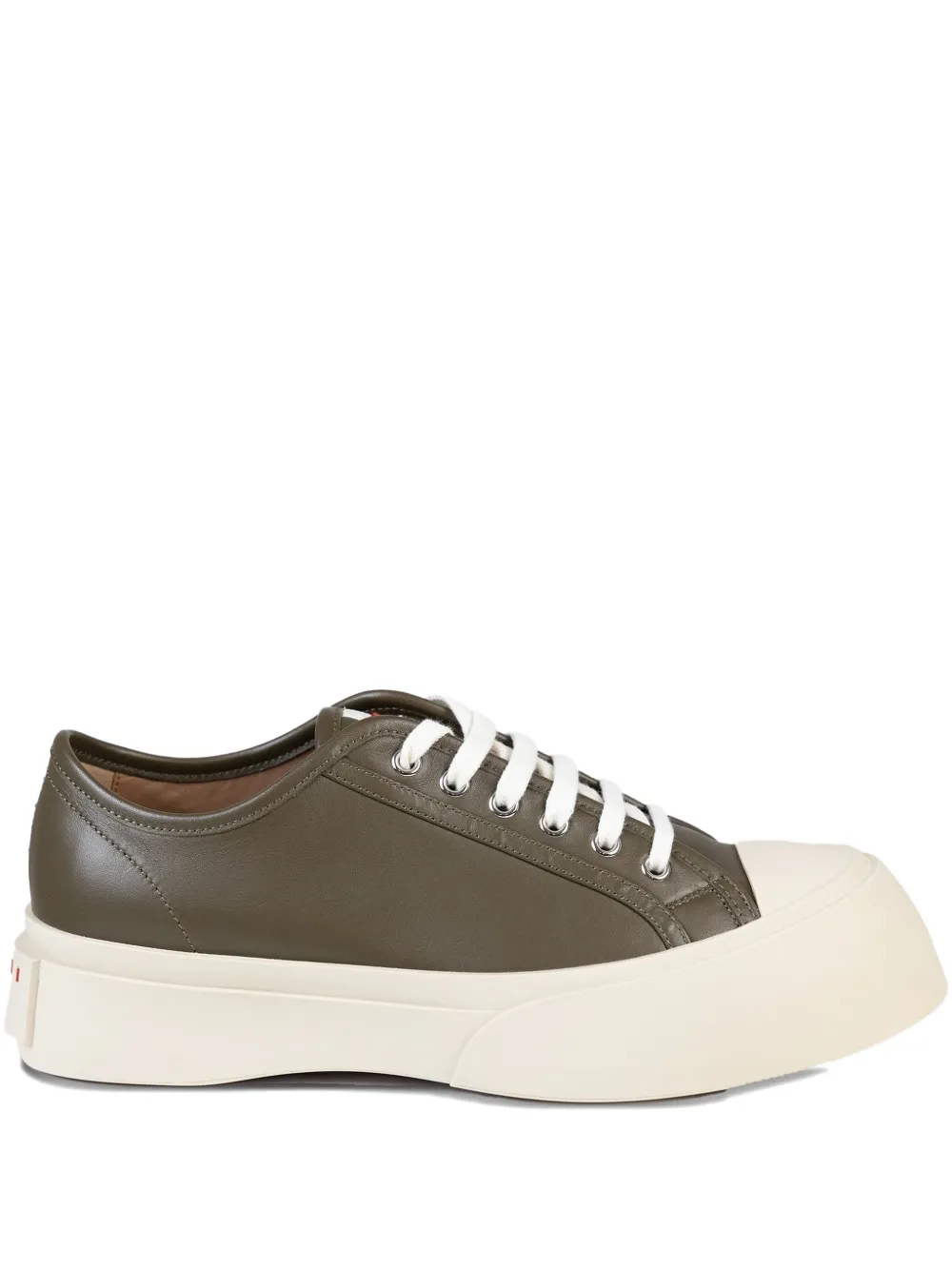 Marni Pablo leather platform trainers - Verde