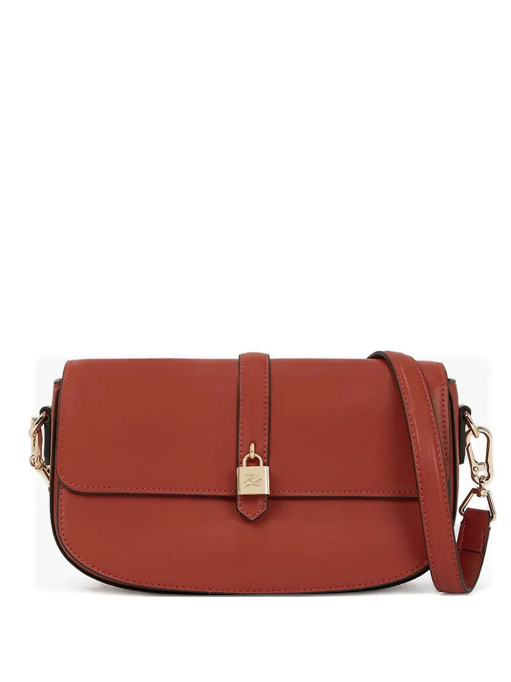 Karl Lagerfeld K/Autograph Padlock leather shoulder bag - Rosso