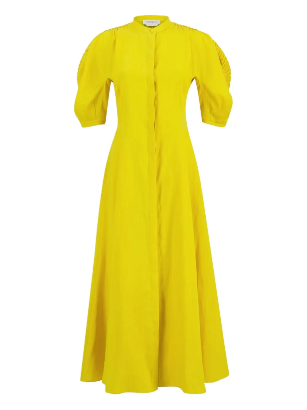 Gabriela Hearst puffed-sleeve shirt dress - Giallo
