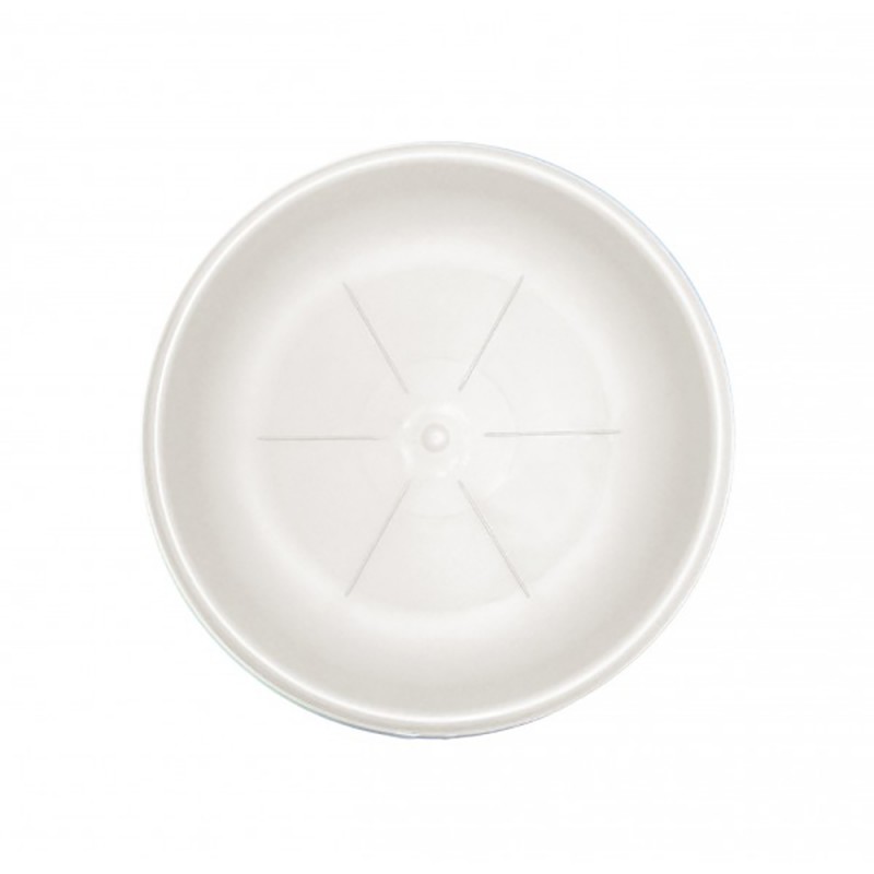 Bama Sottovaso Rotondo In Plastica Bianco D.26cm
