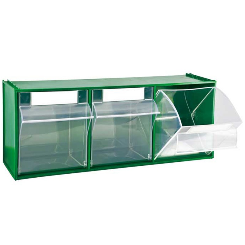 Mobil Plastic Cassettiera Madia Verde Con Cassetti Basculanti L.600 H. 78 P. 68