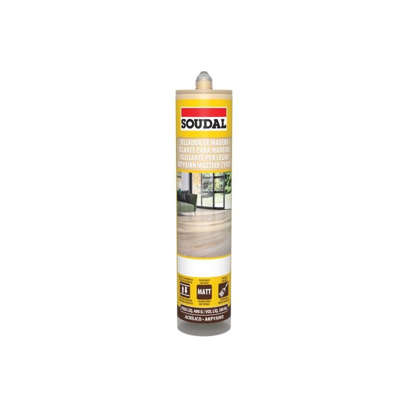 Soudal Srl Sigillante Acrilico Legno 300 Ml Noce Scuro
