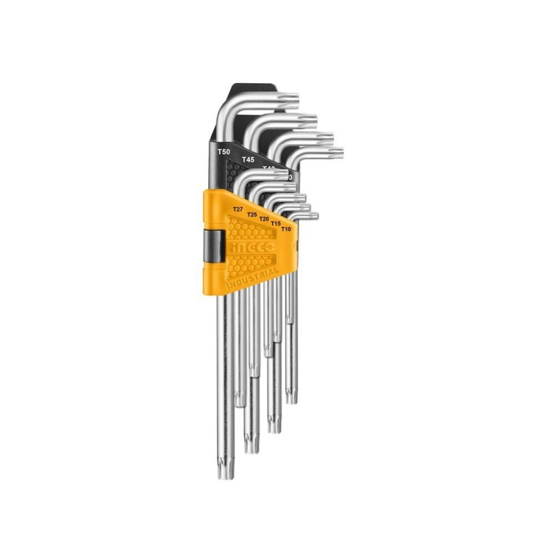 Ingco Set 9 Chiavi Esagonali Torx Con Foro Ingco